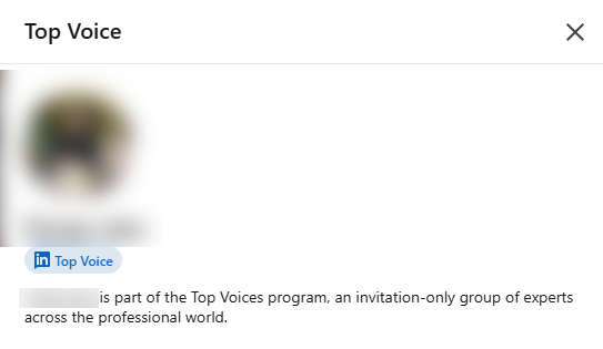 LinkedIn Top Voice
