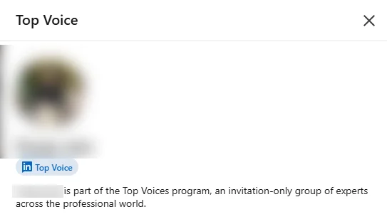 LinkedIn Top Voice